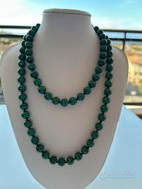 Collana Malachite verde