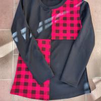 Felpa/maglia donna - nera e rossa