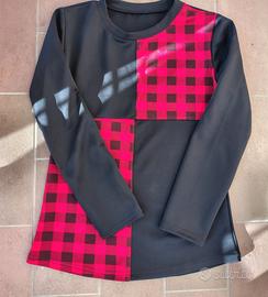 Felpa/maglia donna - nera e rossa