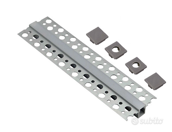 Barra per strip led da incasso per cartongesso