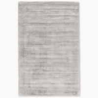 Tappeto in viscosa grigio chiaro - beige 300x400