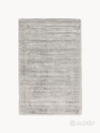 Tappeto in viscosa grigio chiaro - beige 300x400