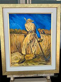 Quadro omaggio a Van Gogh "il mietitore" 1889