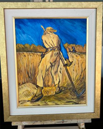 Quadro omaggio a Van Gogh "il mietitore" 1889