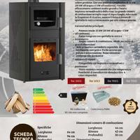 Stufa Idro a legna con Forno 25kW