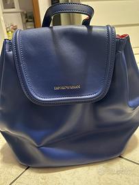 Borsa a zaino emporio armani blu