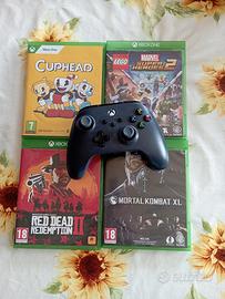 4 giochi Xbox One + controller Xbox black 