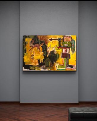 Quadro tecnica mista su tela