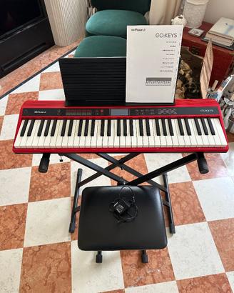 Pianoforte elettronico Roland GO KEYS 61k Rosso