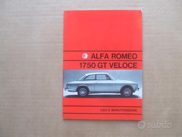 USO MANUTENZIONE ALFA ROMEO 1750 GT VELOCE 1971