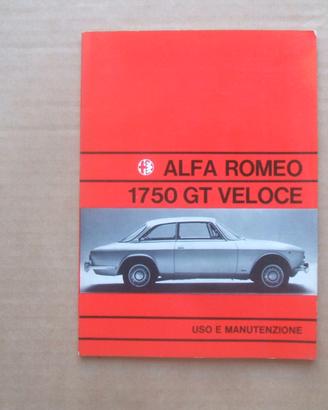 USO MANUTENZIONE ALFA ROMEO 1750 GT VELOCE 1971