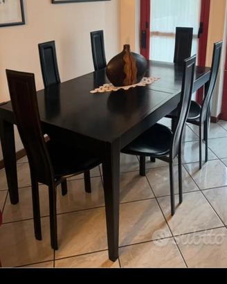 tavolo in legno massello allungabile a tapparella 