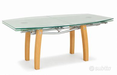 Tavolo design Bonaldo cristallo allungabile + 4 se