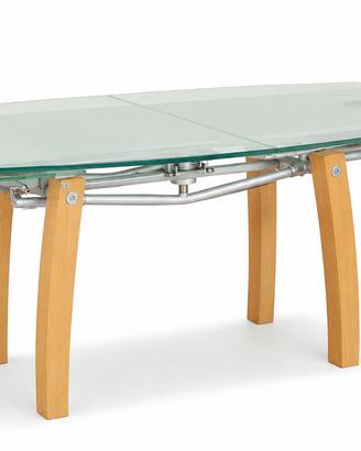 Tavolo design Bonaldo cristallo allungabile + 4 se