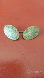 Gemello singolo antico Stile Liberty smalto vtg