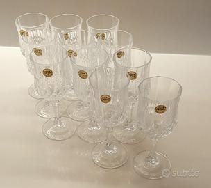  11 Calici da liquore Cristallo Cristal d'Arques