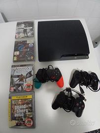 PlayStation 3 Slim  + 4 Giochi e 3 Con