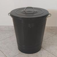 BIDONE METALLICO NERO