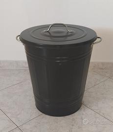 BIDONE METALLICO NERO