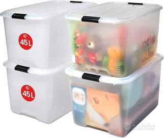 Iris Ohyama Scatole Portaoggetti in Plastica con C