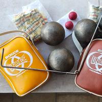 SET 4 BOCCE UNIBLOC IN BRONZO GIALLO VINTAGE