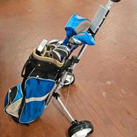 MAZZE DA GOLF SET COMPLETO CON SACCA E CARRELLO