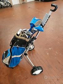 MAZZE DA GOLF SET COMPLETO CON SACCA E CARRELLO