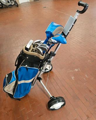 MAZZE DA GOLF SET COMPLETO CON SACCA E CARRELLO