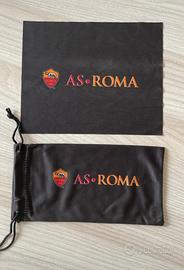 AS Roma pezzetta e bustinaporta occhiali