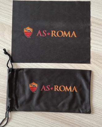AS Roma pezzetta e bustinaporta occhiali