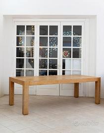Tavolo in rovere decapato bianco