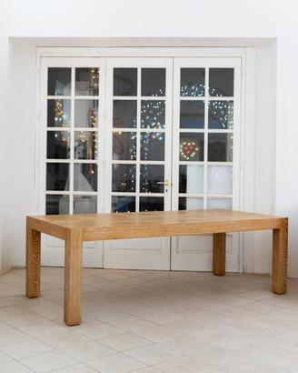 Tavolo in rovere decapato bianco