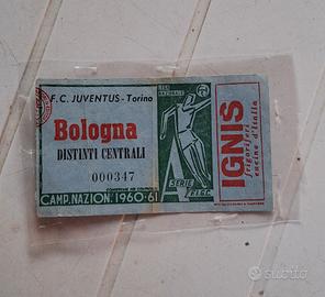 ticket stadio Juventus Bologna 1960 61 