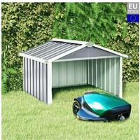 Garage box in lamiera per robot taglia erba