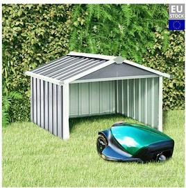 Garage box in lamiera per robot taglia erba