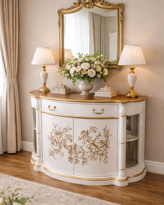 Credenza elegante dipinta a mano