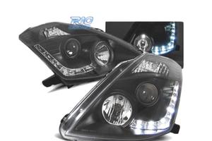 FARI DIURNI NISSAN 350Z 03-05 NERI ADATTABILI XENO