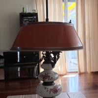 Lampada vintage in ceramica decorata