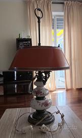 Lampada vintage in ceramica decorata