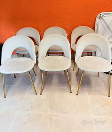 Set 6 sedie velluto