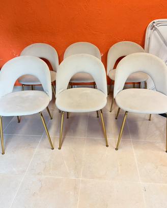 Set 6 sedie velluto