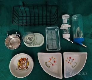 Ciotole, mangiatoie e beverini vari per roditori