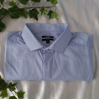 Camicia KIABI azzurro avion a trama puntellata