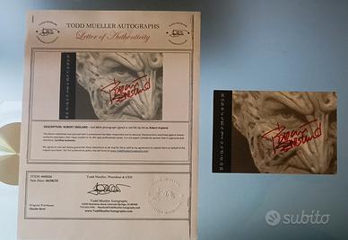 Autografo Robert England "Nightmare"con certificat
