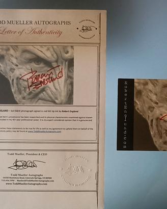 Autografo Robert England "Nightmare"con certificat