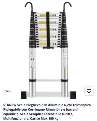 Scala telescopica STANEW 6,2 metri Nuova