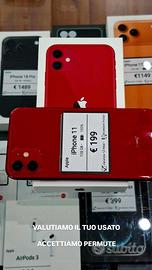 IPHONE 11 128GB RED batteria 100%