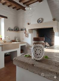 Barattolo vetro con centrino salentino 1100 ml