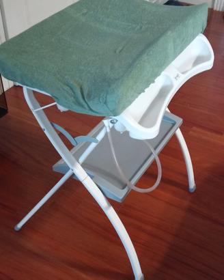 Fasciatoio pieghevole neonato Brevi con vaschetta