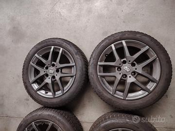 4 cerchi in lega con gomme 195 55 16 inv. opel 